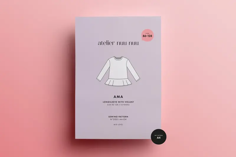 Sewing Pattern – Ama Longsleeve with Volant