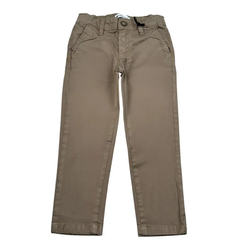 Shako' Pantalone tinta unita con Girovita Regolabile Beige per Bambino