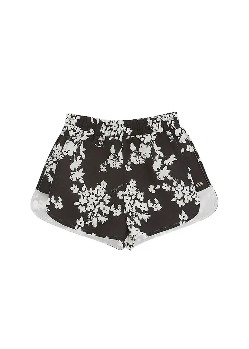 SHORTS A FIORI NERO-BURRO ELISABETTA FRANCHI