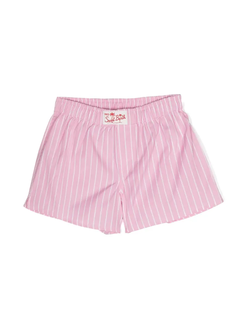 SHORTS A RIGHE ROSA/BIANCO MC2 SAINT BARTH