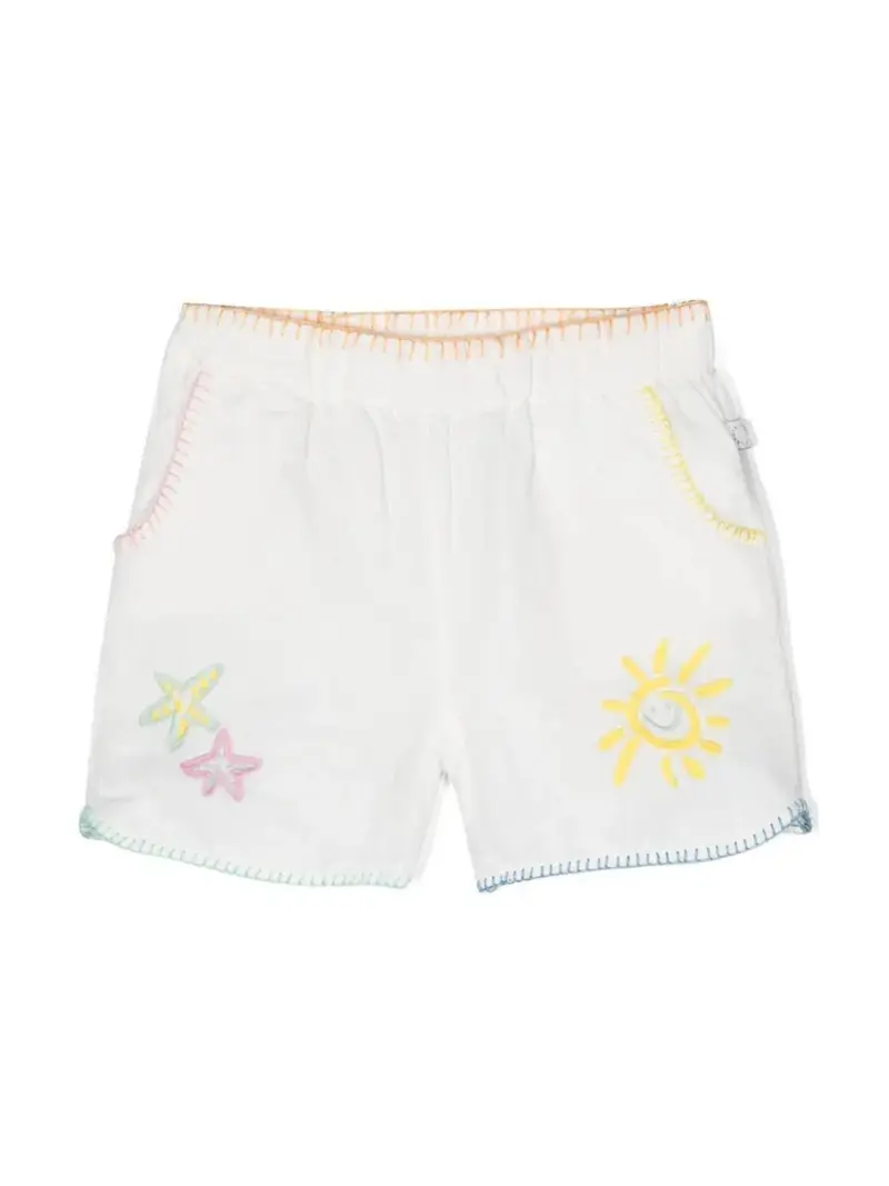 SHORTS BIANCO CON RICAMO STELLA MCCARTNEY