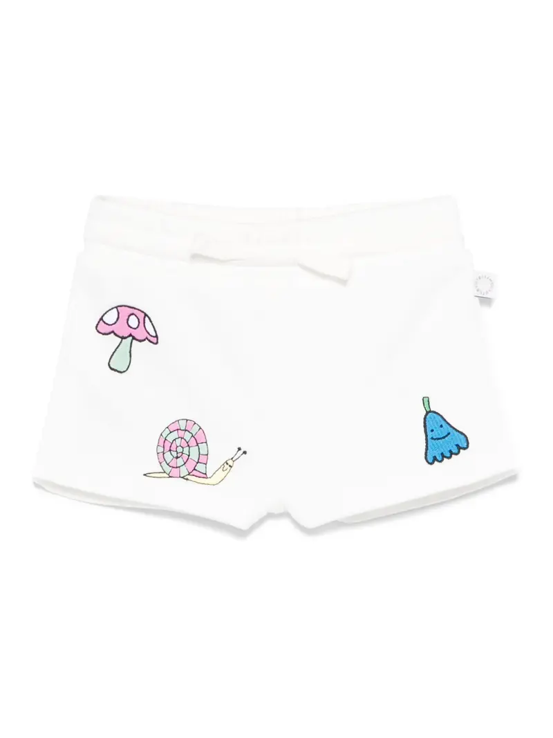 SHORTS BIANCO IN FELPA CON FANTASIA STELLA MCCARTNEY