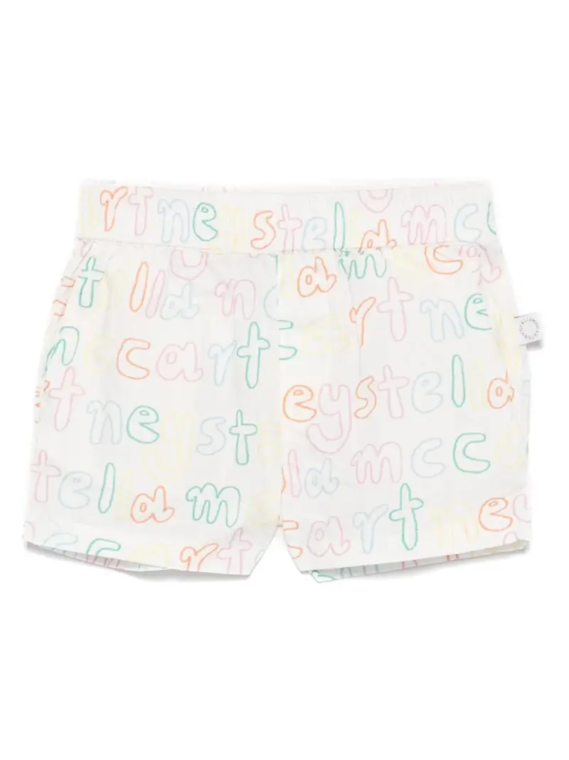 SHORTS BIANCO LOGATO MULTICOLOR STELLA MCCARTNEY