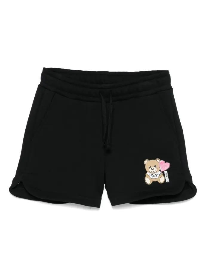 Shorts con stampa orsetto