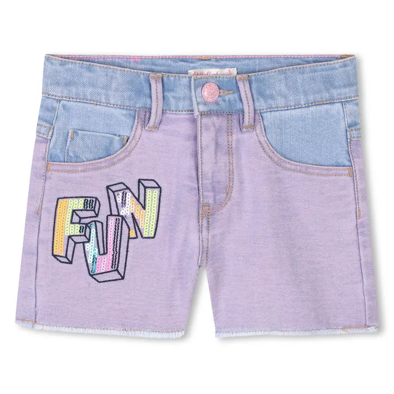 SHORTS IN DENIM BICOLORE BILLIEBLUSH