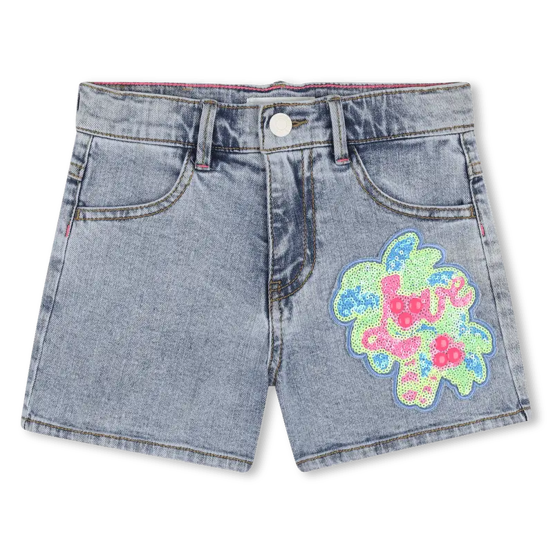 SHORTS IN DENIM CON FANTASIA IN PAILETTES BILLIEBLUSH