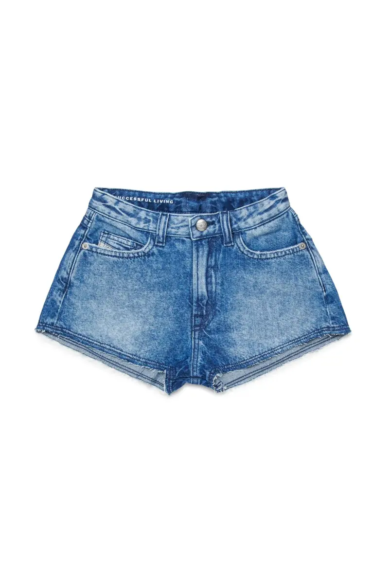 SHORTS IN DENIM SFRANGIATO LOGO DIESEL