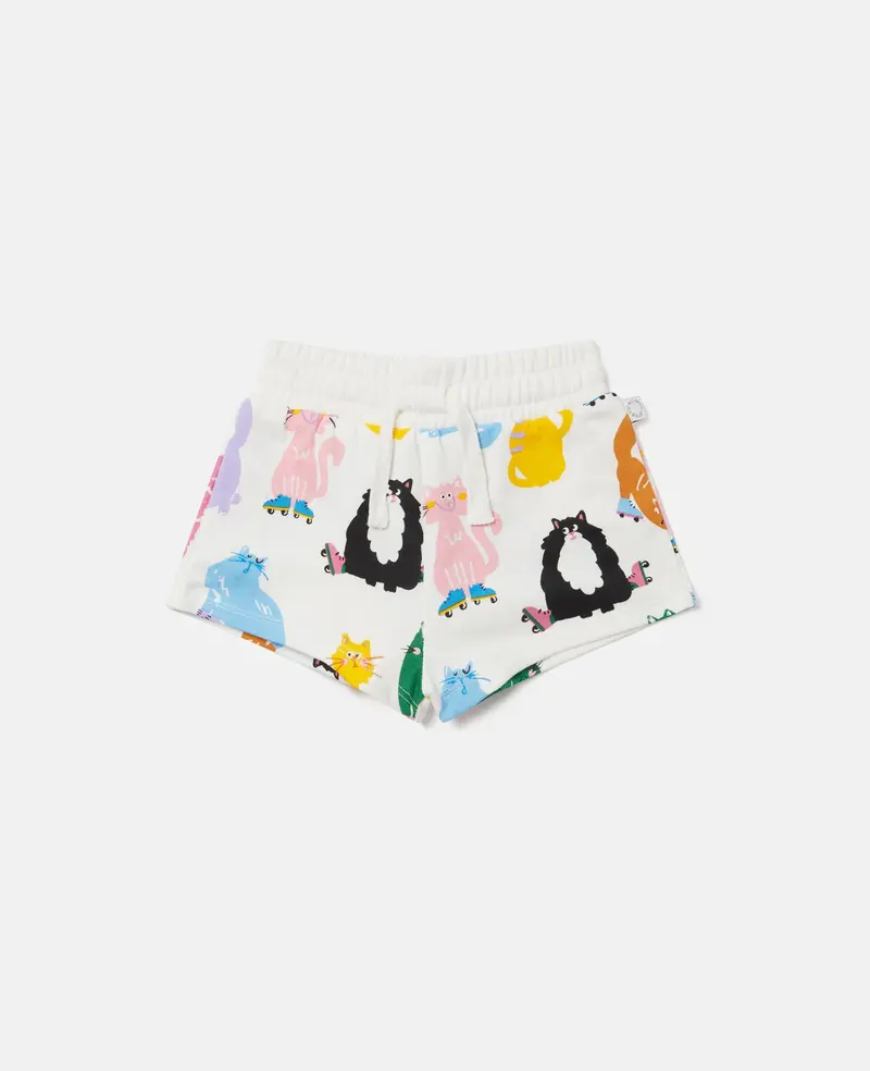 SHORTS IN FELPA CON GATTINI STELLA MCCARTNEY