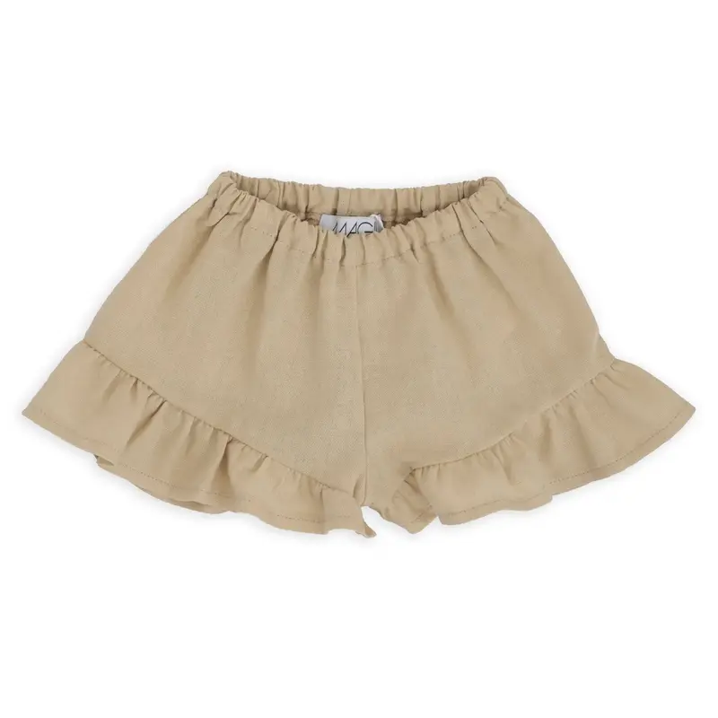 SHORTS IN LINO CON VOLANT