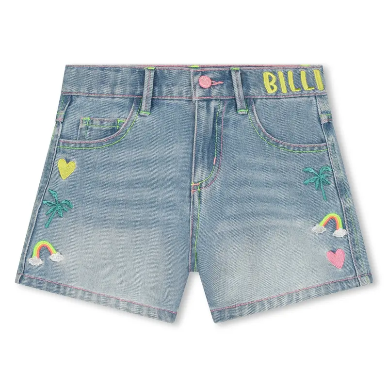 SHORTS JEANS COTONE RICAMATO BILLIEBLUSH