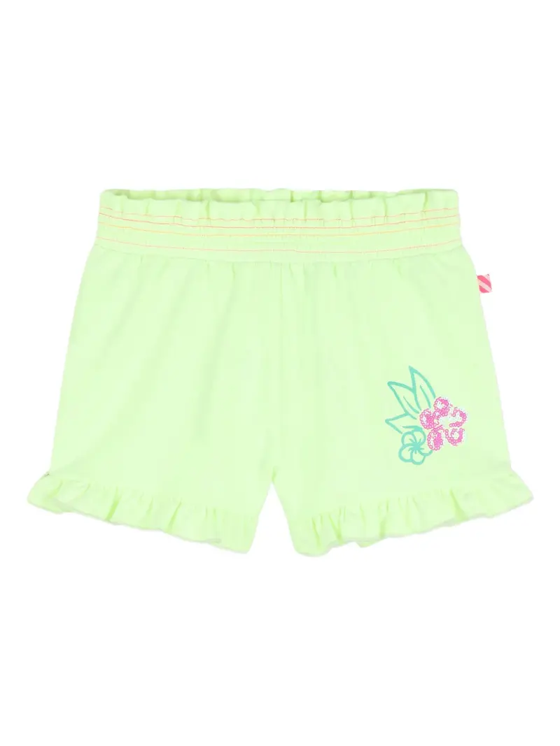 SHORTS VERDE FLUO CON STAMPA BILLIEBLUSH