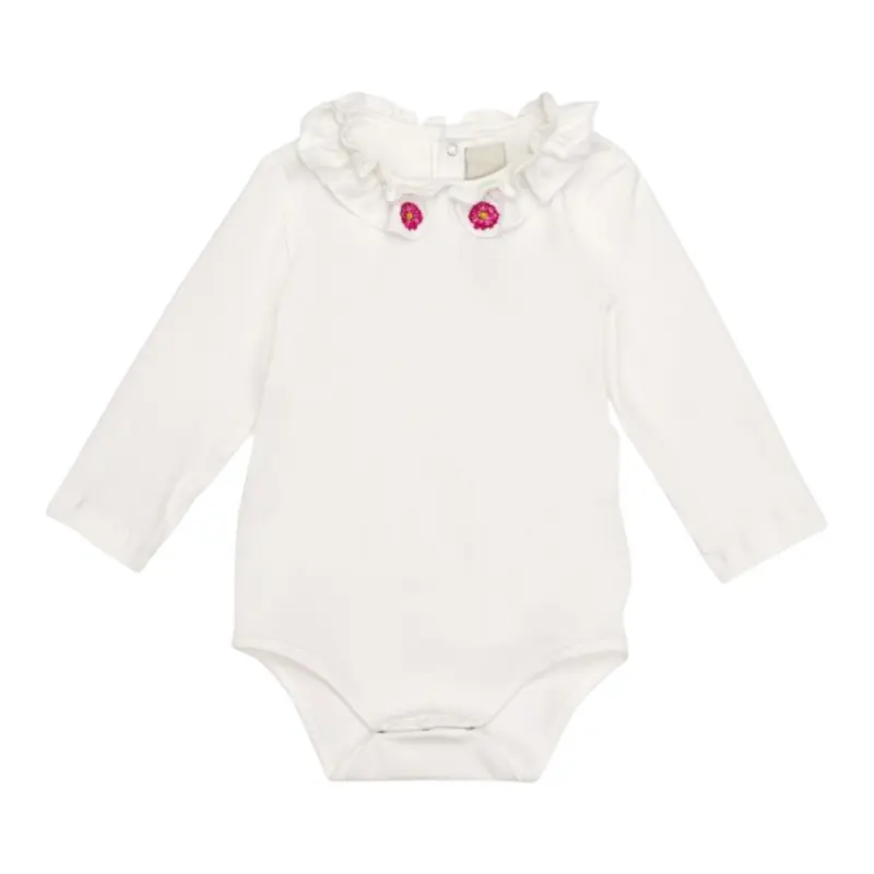 Simonetta Body tinta unita con Colletto Bianco per Neonata