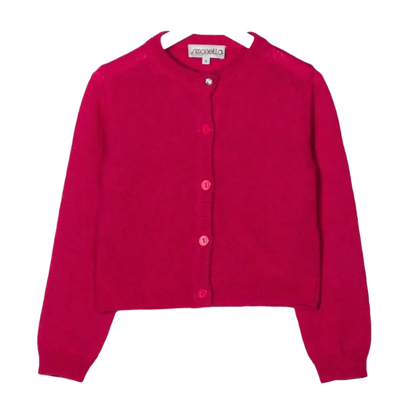 Simonetta Cardigan Tint Uita Fuxia per Bambina