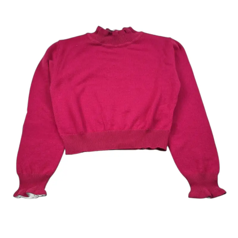 Simonetta Maglia Mezzo Collo tinta unita Fuxia per Bambina
