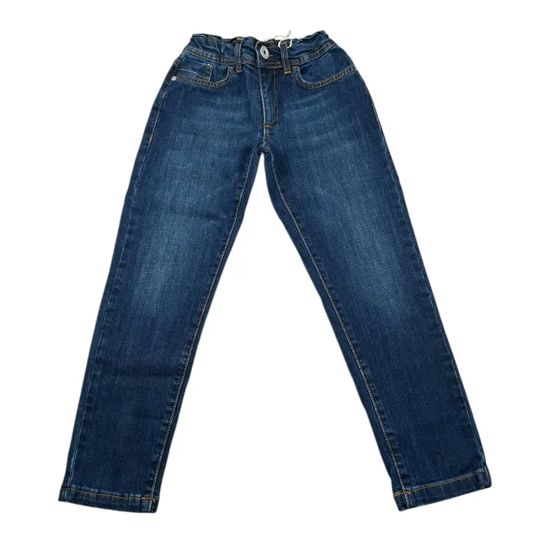 Siviglia Jeans tinta unita con Con 5 Tasche Blu per Bambino