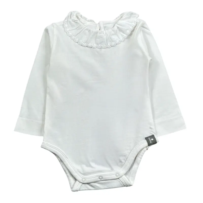 Snug Body tinta unita con Colletto Bianco per Neonata