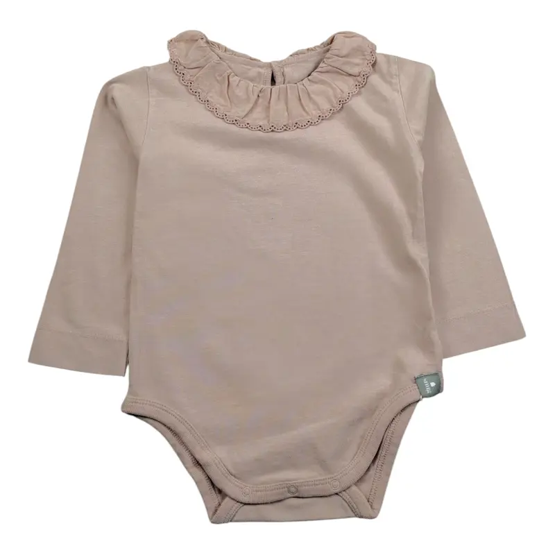 Snug Body tinta unita con Colletto Rosa Antico per Neonata