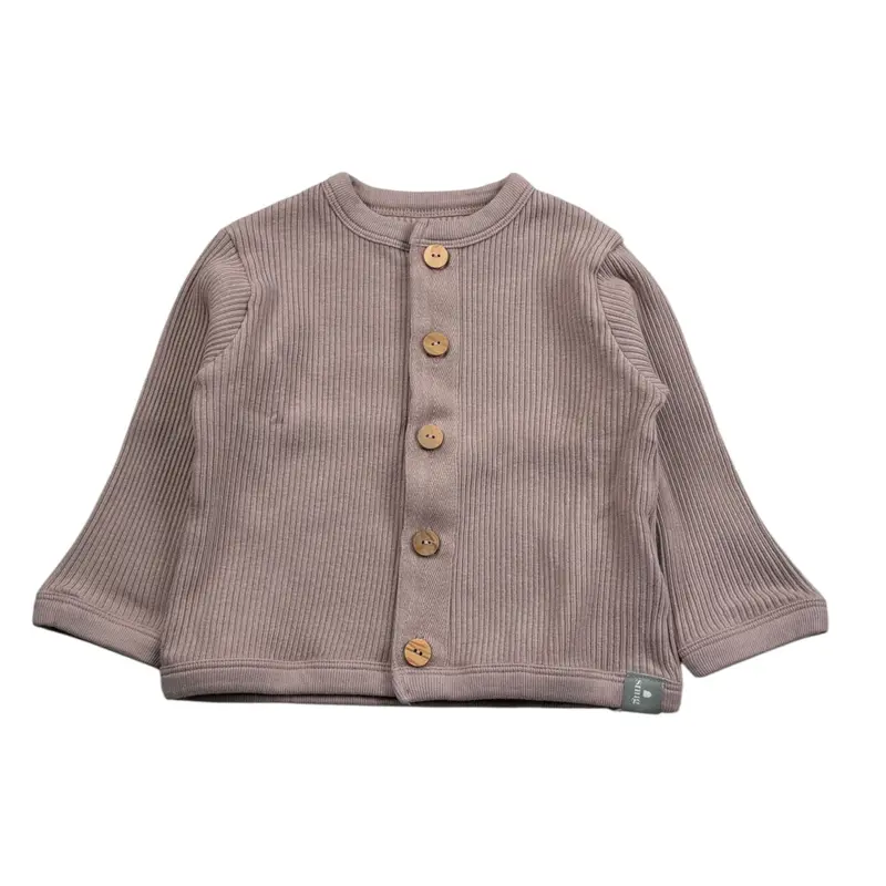 Snug Cardigan tinta unita con Bottoni Beige per Neonato