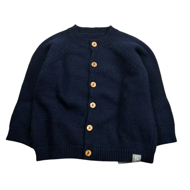 Snug Cardigan tinta unita con Bottoni Blu per Neonato