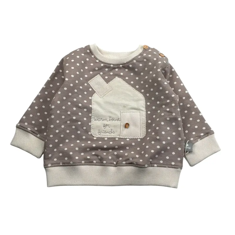 Snug Felpa tinta unita con Stampa E Pois Fango per Neonato