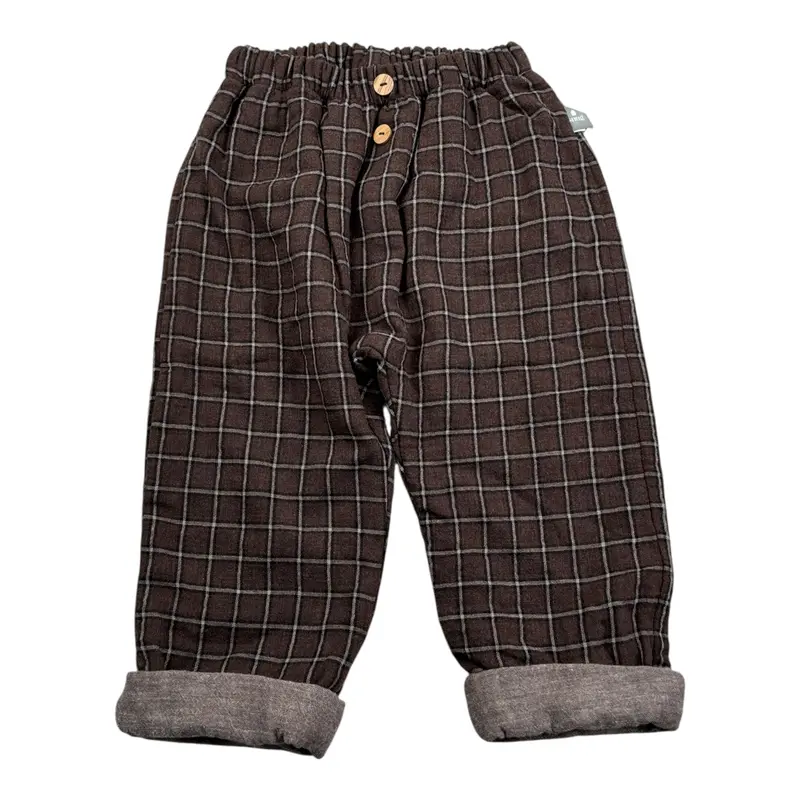 Snug Pantalone tinta unita con Fantasia Marrone per Neonato