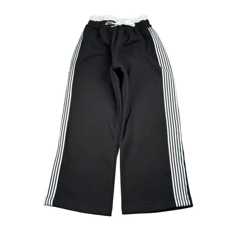 So Twee By Miss Grant Pantalone tinta unita Modello Tuta con Stampa A Righe Nero per Bambina