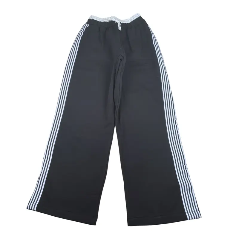 So Twee By Miss Grant Pantalone tinta unita Modello Tuta con Stampa A Righe Nero per Bambina