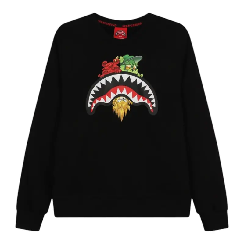 Sprayground Felpa tinta unita con Stampa Nero per Bambino