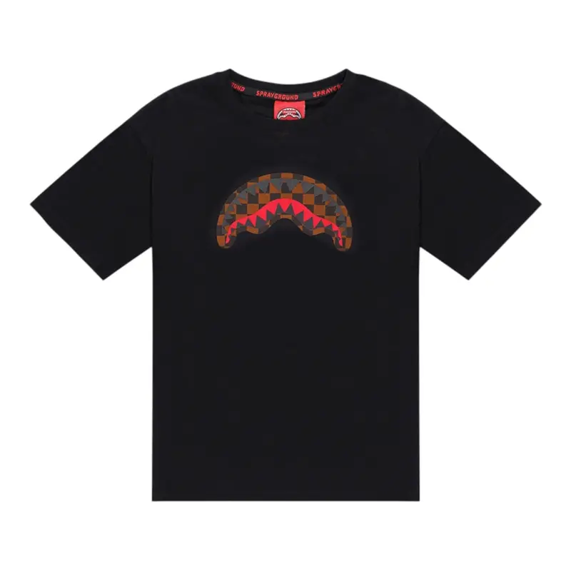 Sprayground T-Shirt tinta unita con Stampa Nero per Bambino