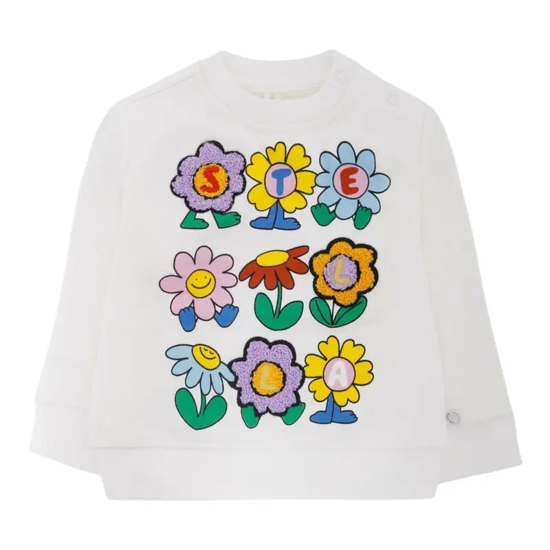 Stella Mccartney Felpa Chiusa Girocollo tinta unita Bianco per Neonata