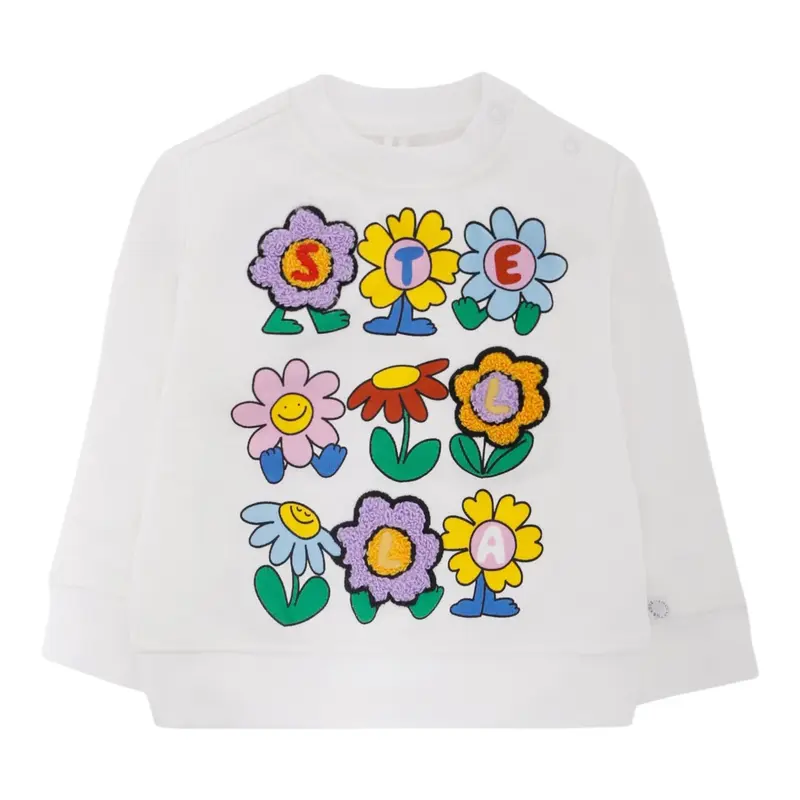 Stella Mccartney Felpa Chiusa Girocollo tinta unita Bianco per Neonata