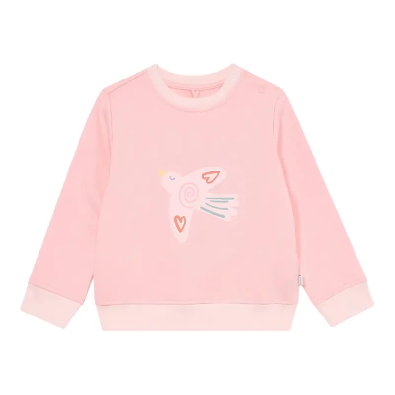 Stella Mccartney Felpa Chiusa Girocollo tinta unita con Stampe Rosa per Neonata