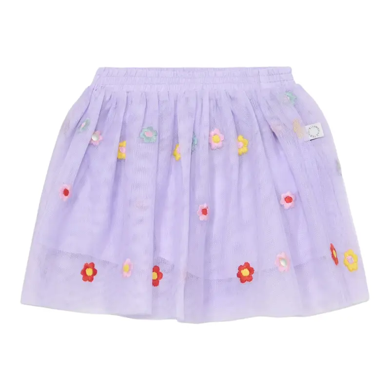 Stella Mccartney Gonna tinta unita In Tulle E Ricami Lilla per Neonata