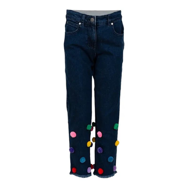 Stella Mccartney Jeans tinta unita con Applicazioni Blu per Bambina
