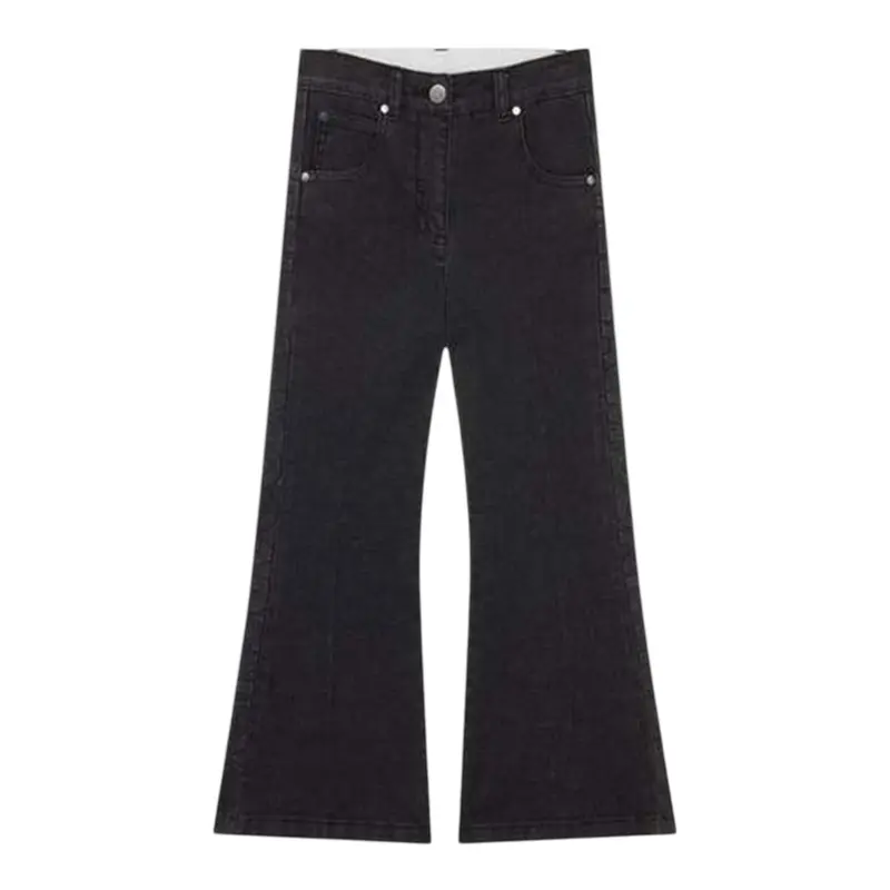 Stella Mccartney Jeans tinta unita Modello A Zampa Nero per Bambina