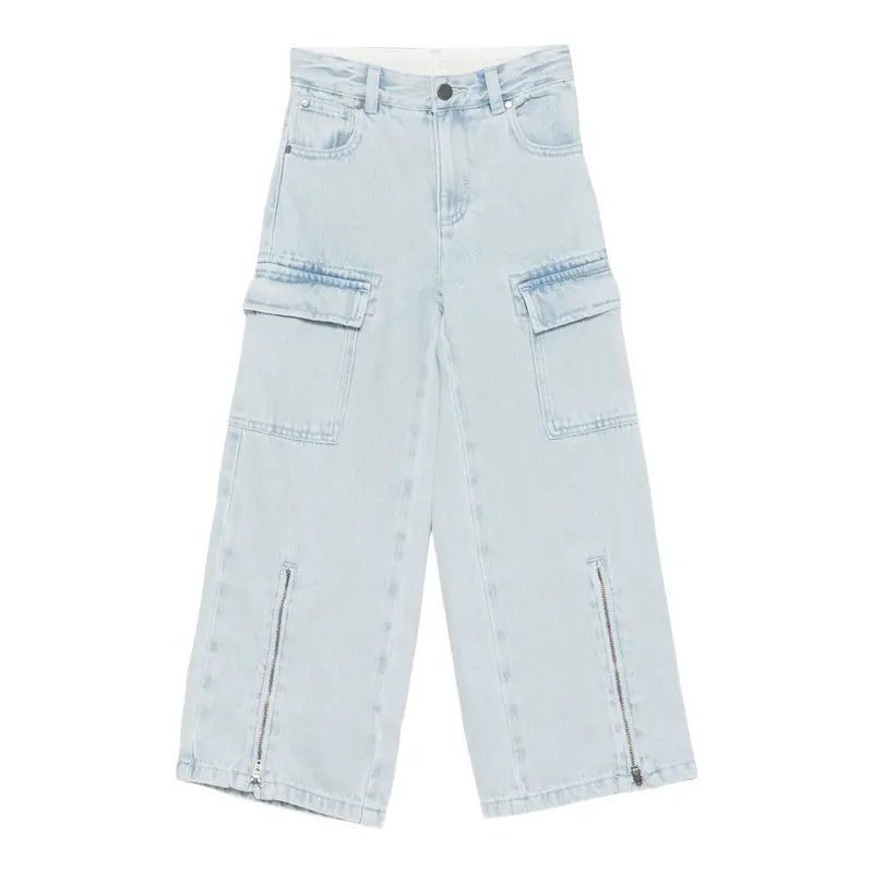 Stella Mccartney Jeans tinta unita Modello Palazzo Azzurro per Bambina