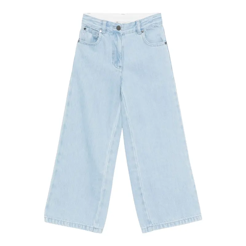 Stella Mccartney Jeans tinta unita Modello Palazzo Azzurro per Bambina