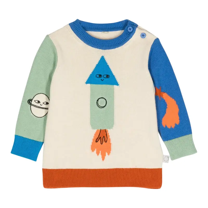 Stella Mccartney Maglia tinta unita con Maniche In Contrasto Beige per Neonato