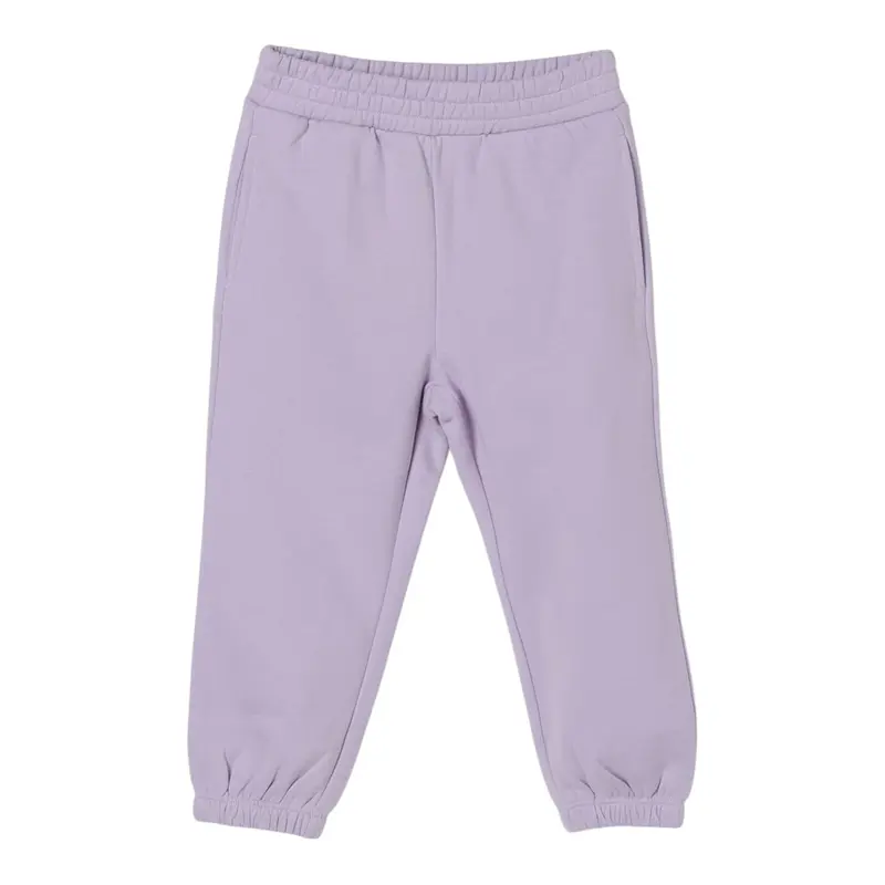 Stella Mccartney Pantalone Tuta tinta unita con Logo Lilla per Bambina
