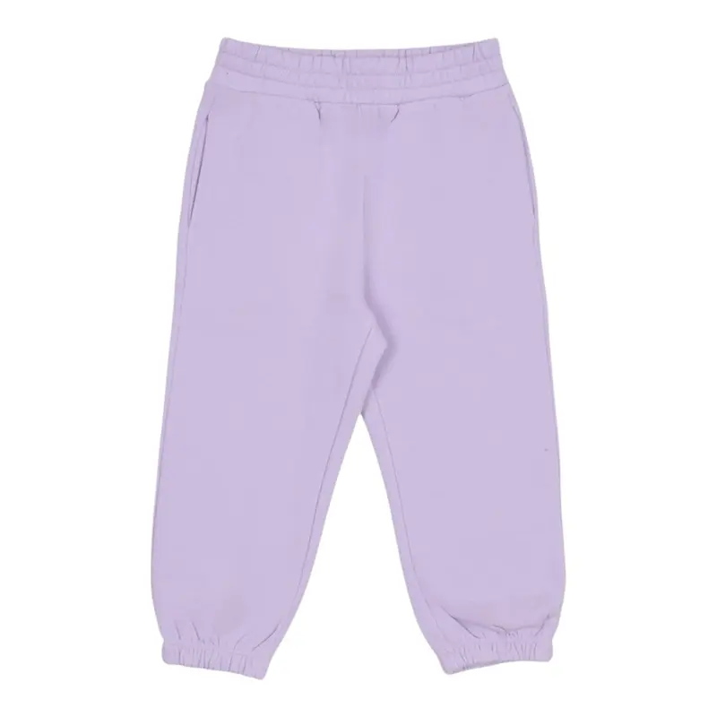 Stella Mccartney Pantalone Tuta tinta unita con Logo Lilla per Bambina