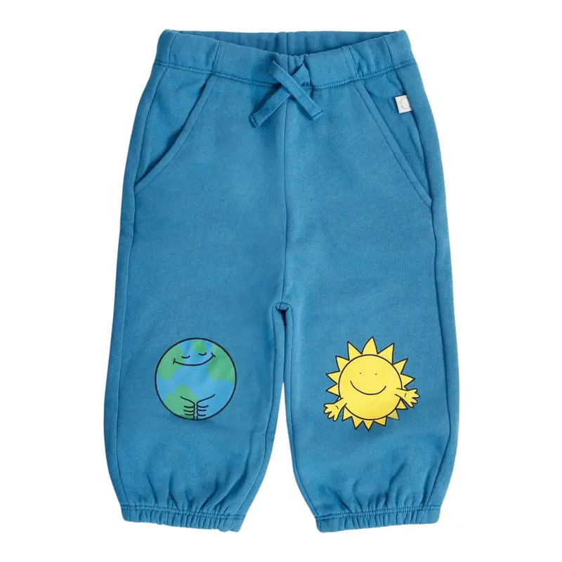 Stella Mccartney Pantalone Tuta tinta unita con Stampe Blu per Bambino
