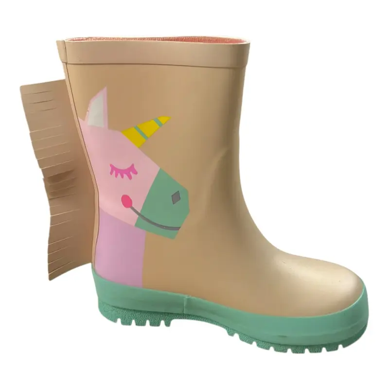 Stella Mccartney Stivali tinta unita In Gomma con Stampa Rosa per Bambina