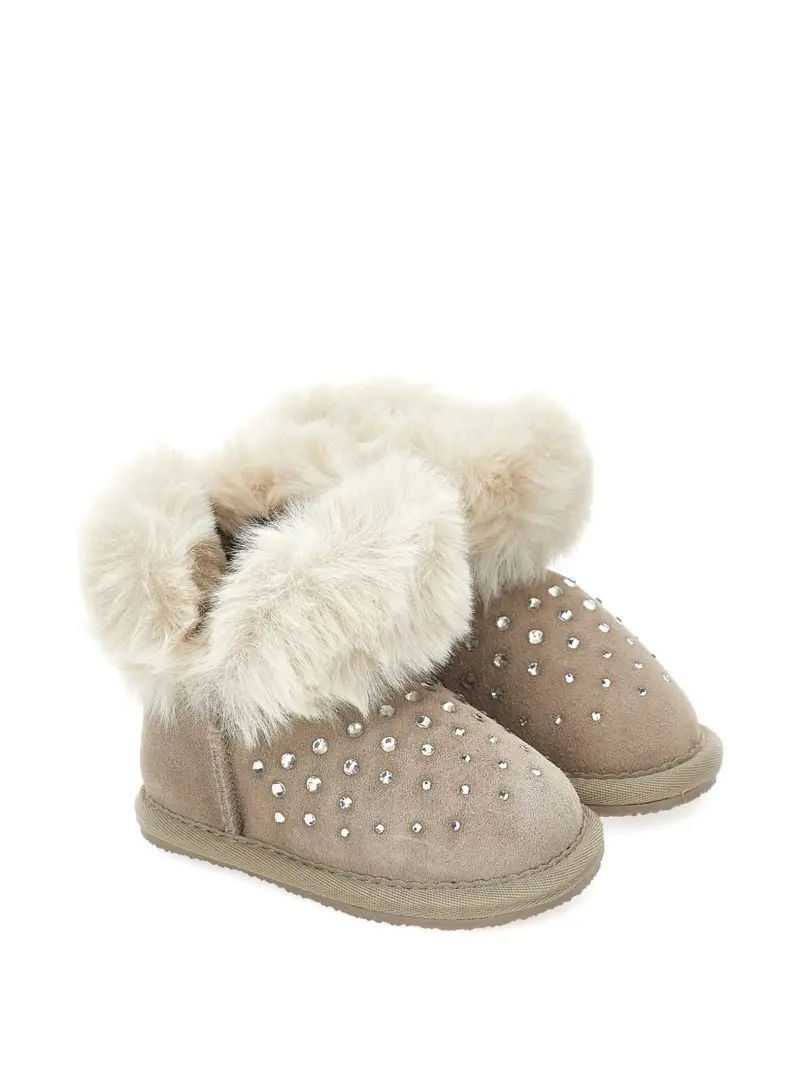 Stivaletti per neonata Monnalisa con strass