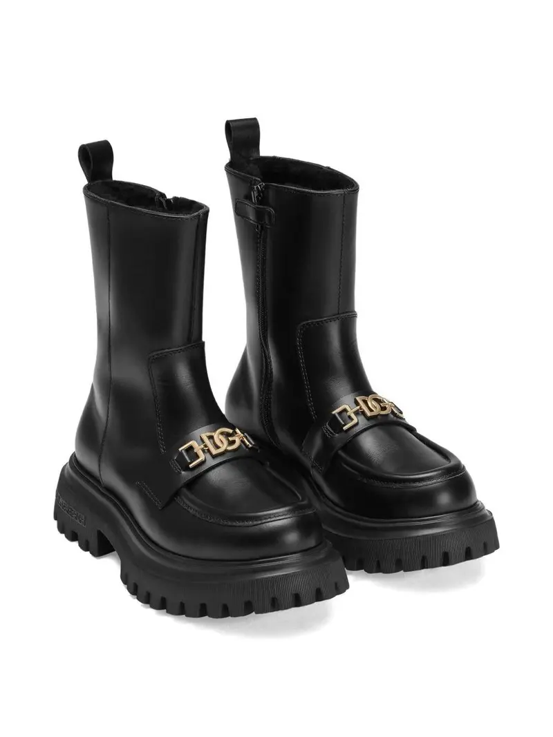 Stivali per bambina Dolce & Gabbana Kids con placca
