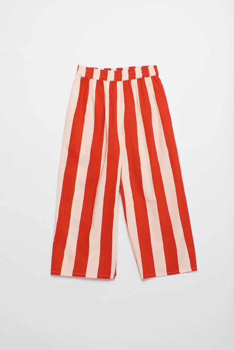 STRIPES TROUSERS WHITE/ RED