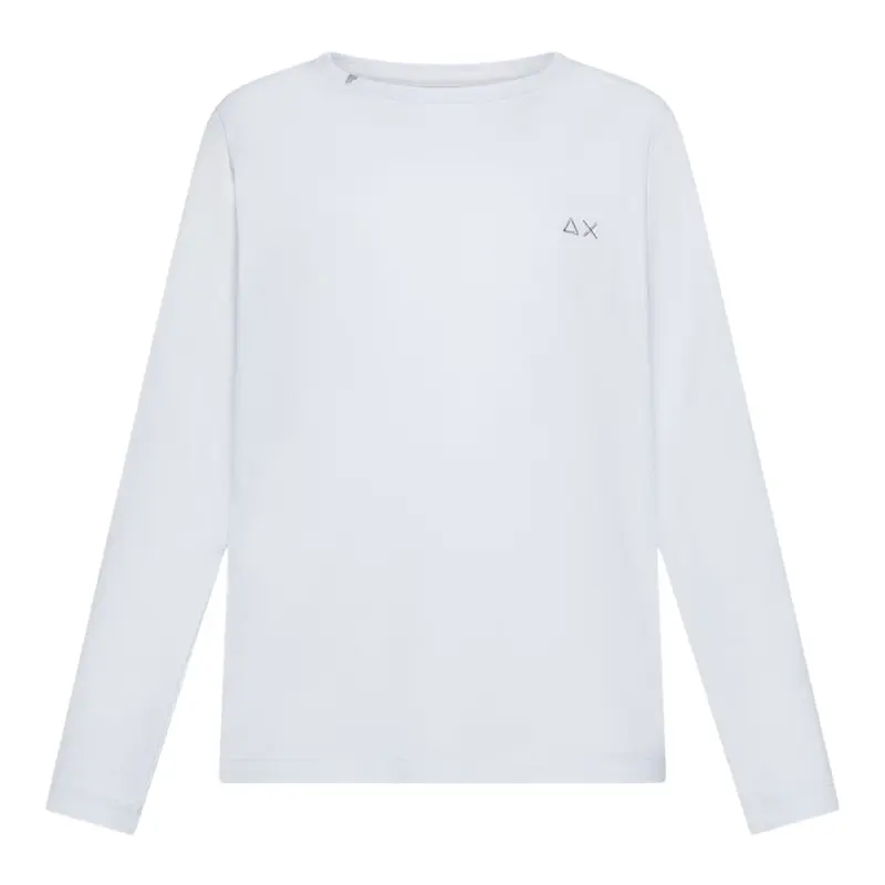 Sun68 Shirt Girocollo tinta unita con Logo Bianco per Neonato