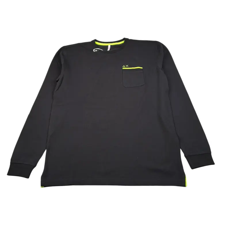 Sun68 Shirt Girocollo tinta unita Nero per Bambino