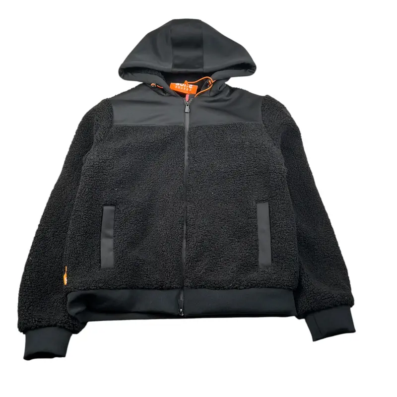 Suns Giubbino Teddy tinta unita con Cappuccio Nero per Bambino