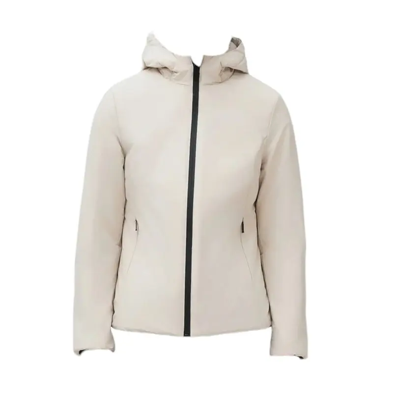 Suns Giubbino tinta unita con Cappuccio Beige per Bambina