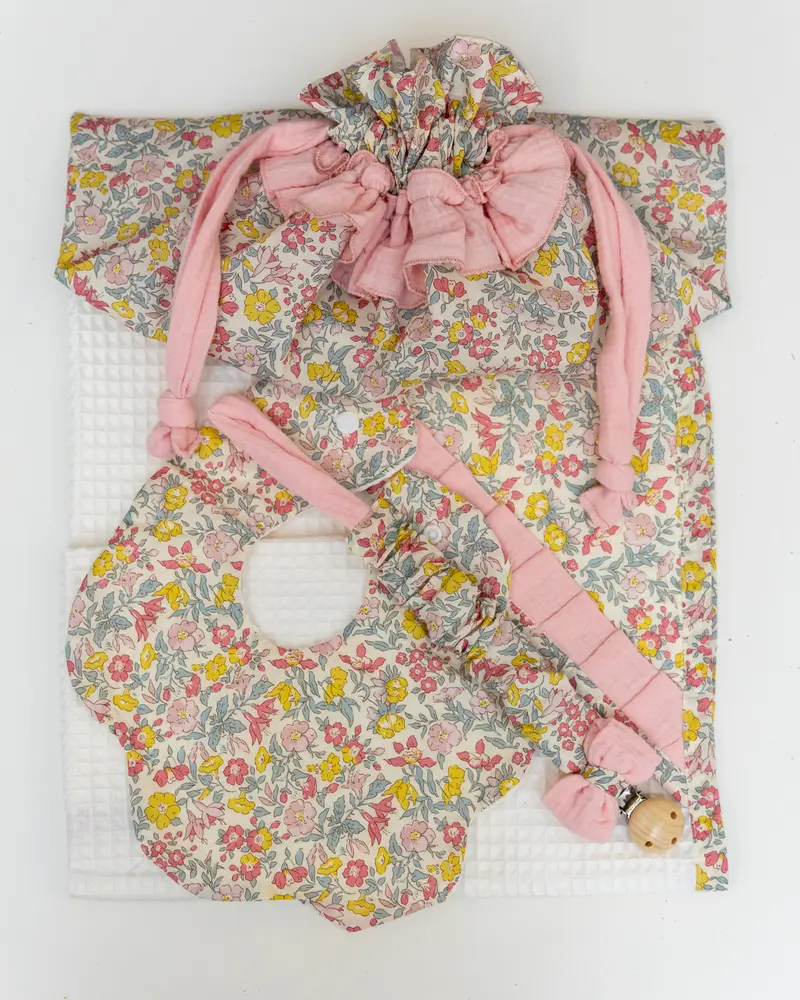 Super Set Regalo Nascita Bimba - Liberty Cotton Lawn